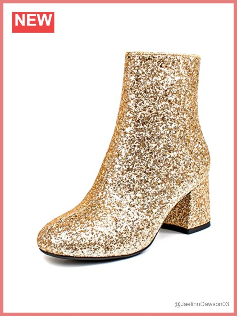 SEIFIN Ankle Boots for Women Sequin Chunky Heel Sparkly Party Wedding Booties